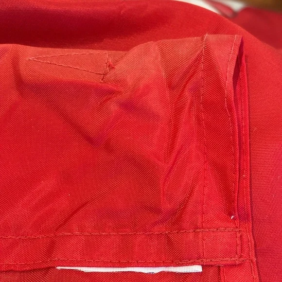 VINTAGE RED WHITE & BLACK OUTDOOR DALMATIAN DOG HOUSE FLAG 49"L X 33"W - Picture 3 of 4